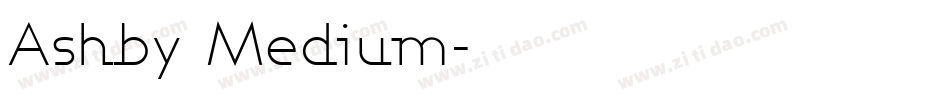 Ashby Medium字体转换